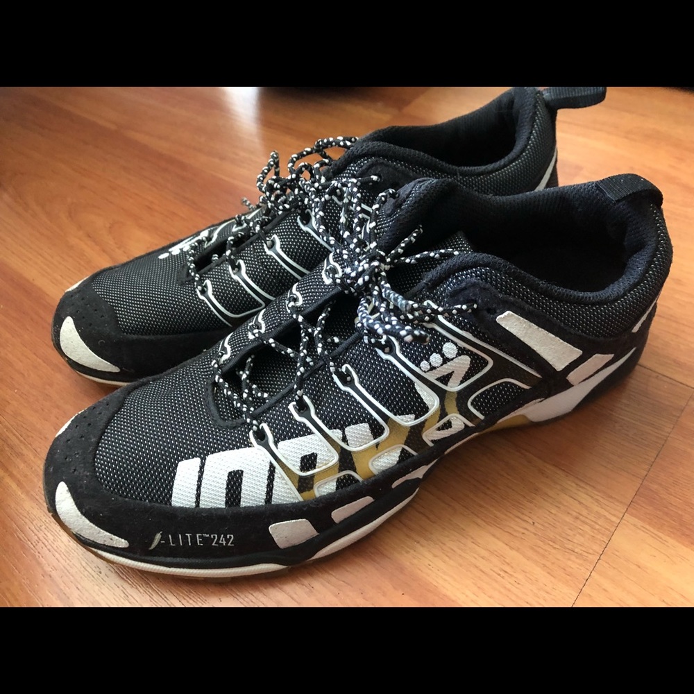 Inov-8 Inov8 f-lite 242 black white shoes size 6.5 women mens 5 sneakers workout